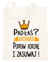 TORBA BAWEŁNIANA PREMIUM NA ZAKUPY Z NADRUKIEM PREZENT DZIEŃ KOBIET