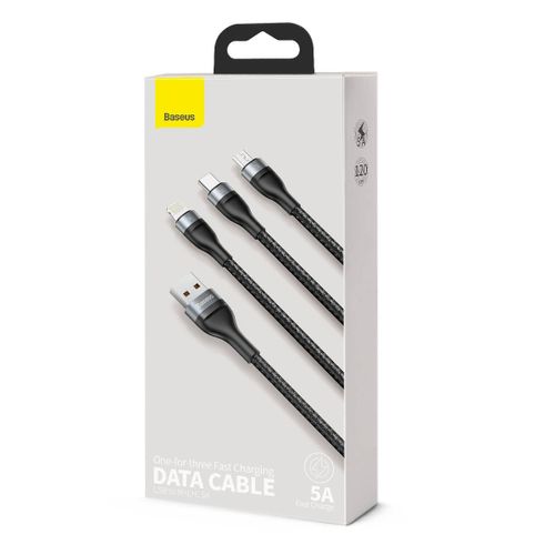 Kabel USB 3w1 Baseus iPhone Micro USB C 5A na Arena.pl