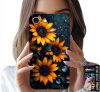 ETUI DO IPHONE SE / SE2 - SŁONECZNIKI, SŁONECZNIK, KWIECISTE WZORY