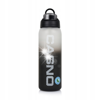 BIDON BUTELKA MOTYWACYJNA NA WODĘ TRITANOWA CASNO 1000 ML CZARNA BEZ BPA