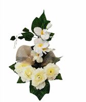 Stroik na grób cmentarz kompozycja kwiaty wiązanka BIAŁY