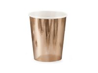 Kubeczki (Kubki), różowe złoto, 220 ml, 6 szt. (PP)