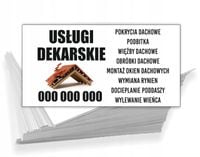 Wizytówki reklamowe 100 szt różne wzory USŁUGI DEKARSKIE