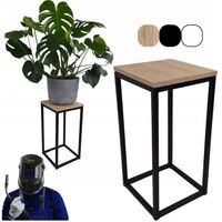 KWIETNIK METALOWY 60cm 30x30 DUŻY SZEROKI BLAT STOJAK STOJĄCY LOFT