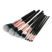 Pędzle Do Makijażu Profesjonalny Zestaw 8Szt Syntetyczne Włosie Czarne
