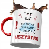 Kubek Czerwony Dla Stefanii Koleżanki Na Prezent Z Nadrukiem Ze Zdjęciem