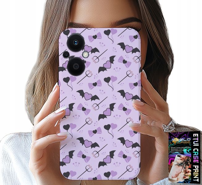 ETUI DO OPPO RENO7 LITE 5G - MODNE WZORY WIDŁY SERCA KOKARDKI KOKARDA zdjęcie 1