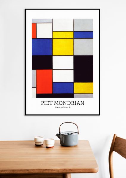 Obraz 40x60cm Design Composition 2, Mondrian Vintage do Salonu zdjęcie 7