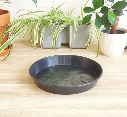 Podstawki P25 25cm czarne 10szt. - pod doniczki uprawowe, donice do na Arena.pl