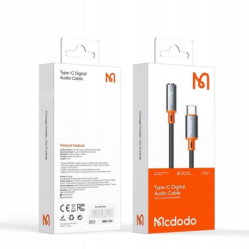 MCDODO ADAPTER USB-C MINI JACK 3,5MM PRZEJŚCIÓWKA KABEL AUX DO SAMSUNG DAC na Arena.pl