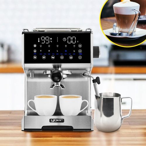 Ekspres ciśnieniowy Kolbowy Yoer 20bar 1350W +Spieniacz mleka +THERMOBLOCK na Arena.pl