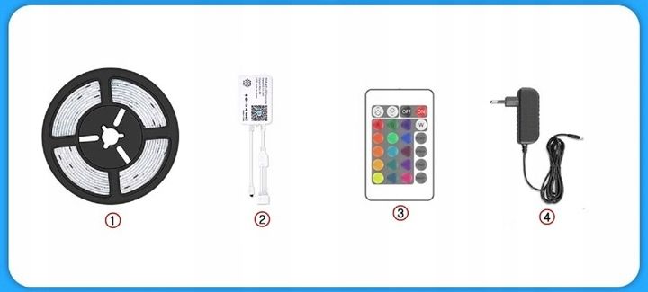 Taśma LED 10M RGB 5050 WiFi PILOT APLIKACJA+GRATIS zdjęcie 2
