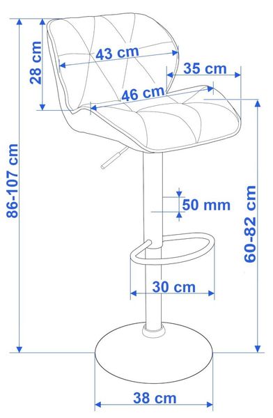 Hoker barowy Grappo grafitowy Velvet zdjęcie 3