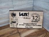 Drewniana deska kartka urodziny grawer Dragon Ball