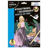 wydrapywanka  kolorowanka  księżniczki 2w1