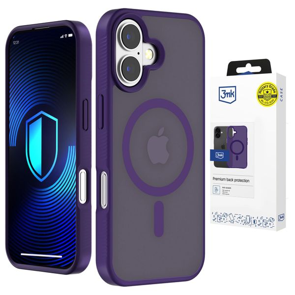 apple iphone 16 - 3mk smoke magcase purple zdjęcie 1