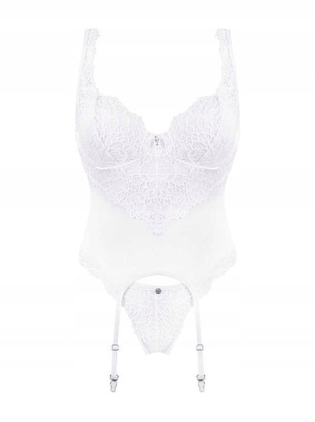 Obsessive Gorset i stringi Amor Blanco białe L/XL zdjęcie 3