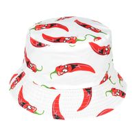 Kapelusz Dwustronny Bucket Hat Czapka Czarny Białe Chilli Kap-M-26
