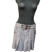 Spódnica Midi Lekka Wygodna Stylowa Casualowa Szary Rozmiar 38