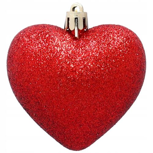 Bombki choinkowe czerwone serca zawieszki na choinkę ozdoby świąteczne 16x na Arena.pl
