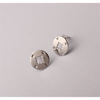 kolczyki róża wiatrów srebrne