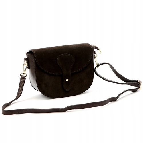 TOREBKA DAMSKA ZAMSZOWA LISTONOSZKA BRĄZOWA VERA PELLE SKÓRZANA na Arena.pl