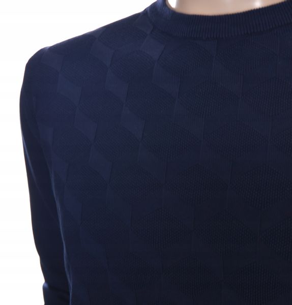 STROKERS klasyczny elegancki sweter męski bawełniany XL granatowy zdjęcie 2