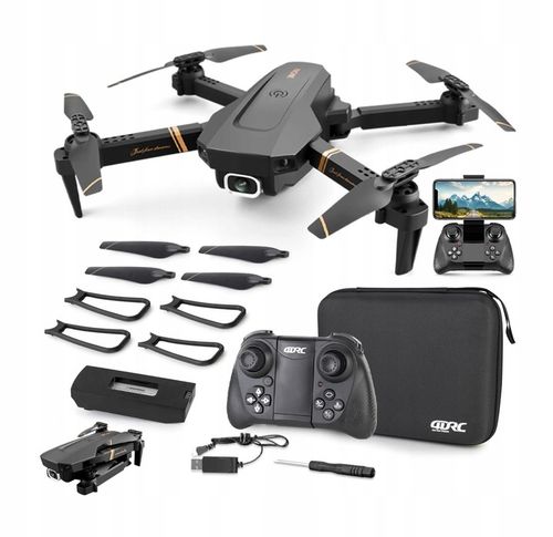 DRON TURBO 2x DWIE KAMERY FULL HD PODGLĄD WIFI POWRÓT FUTERAŁ AKUMULATOR na Arena.pl