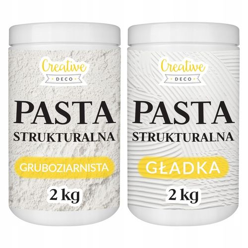 Pasta strukturalna gładka biała do tworzenia struktur i efektów 3D 2kg na Arena.pl
