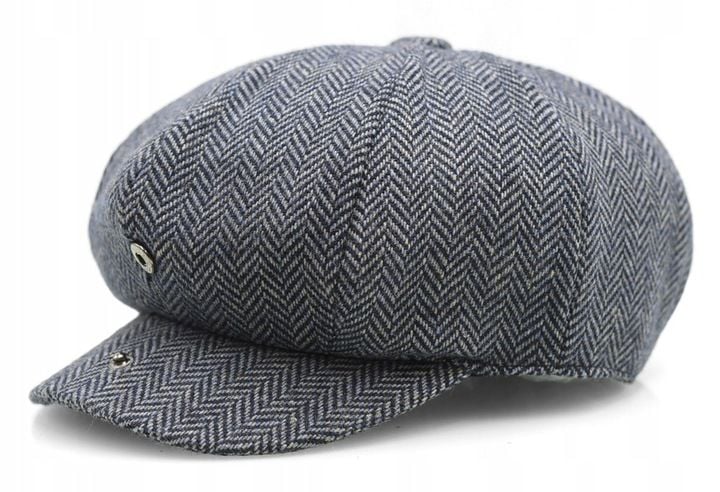 Kaszkiet męski OCIEPLANY Czapka Old School 40% WEŁNY Pako Jeans Retro Style zdjęcie 5