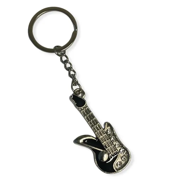 Brelok Gitarzysty - Gitara Elektryczna z Kryształkami zdjęcie 1