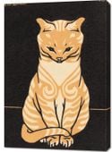 Obraz 70x100cm Sitting Cat, Julie de Graag Vintage do Salonu