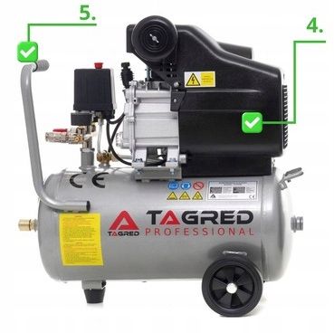 SPRĘŻARKA POWIETRZA KOMPRESOR OLEJOWY 3,4KM 24L OLEJ GRATIS na Arena.pl