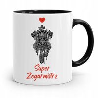 Kubek Czarny Dla Zegarmistrza Super Zegarmistrz Z Nadrukiem Ze Zdjęciem