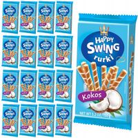 Flis Rurki Happy Swing o smaku kokosowym 150g x 16 sztuk