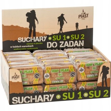 30 szt. SUCHARY WOJSKOWE SU-2 90g - karton 2,7kg zdjęcie 1