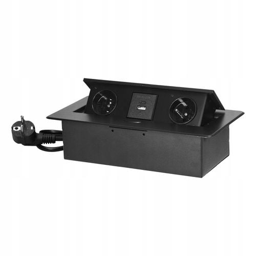 Gniazdo wpuszczane chowane w blat nablatowe USB USB-C STALOWE na Arena.pl
