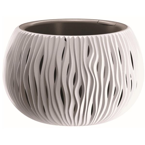 doniczka BOWL SANDY 29x19 - biały zdjęcie 1