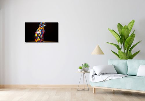 Obraz 70x40cm Koci Witraż na Arena.pl