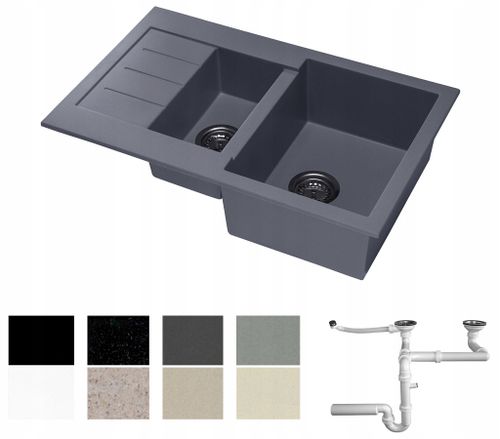 ZLEW ZLEWOZMYWAK GRANIT 8 kolorów 76x48 + SYFON na Arena.pl