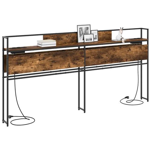 Zagłówek do przechowywania z półką Wędzony dąb 180 cm na Arena.pl