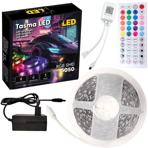 taśma led rgb 5 m 150 led neon lampki kontroler muzyczny pilot aplikacja na Arena.pl