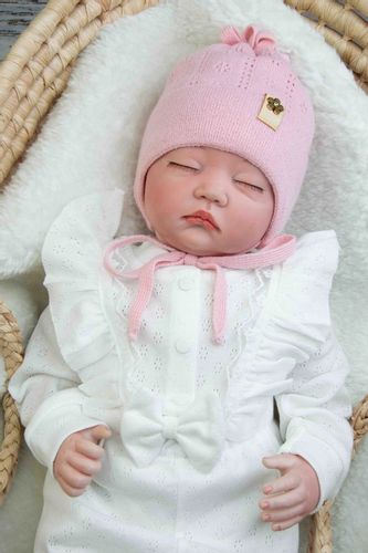 KOMPLET niemowlęcy elegancki AŻUROWY bawełniany Z FALBANKAMI do Chrztu 68 na Arena.pl