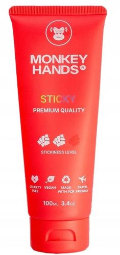Monkey Hands - Klej Magnezja Grip do Pole Dance 100 ml, czerwony na Arena.pl