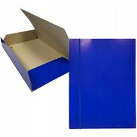 teczka kartonowa lakierowana z gumką bantex a4 granatowa