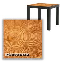 BLAT SZKLANY IKEA LACK Słoje drzewa z Twoim napisem 55x55cm 103b