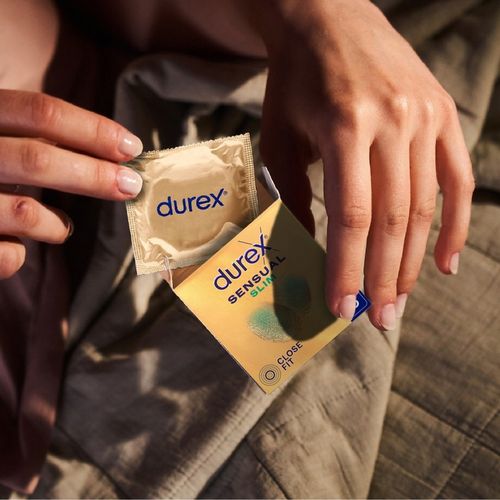 Prezerwatywy DUREX SENSUAL SLIM super cienkie dopasowane nawilżone 10 szt. na Arena.pl