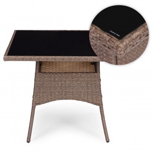 KOMPLET MEBLI OGRODOWYCH MULTIGARDEN Z TECHNORATTANU DLA 4 OSÓB na Arena.pl