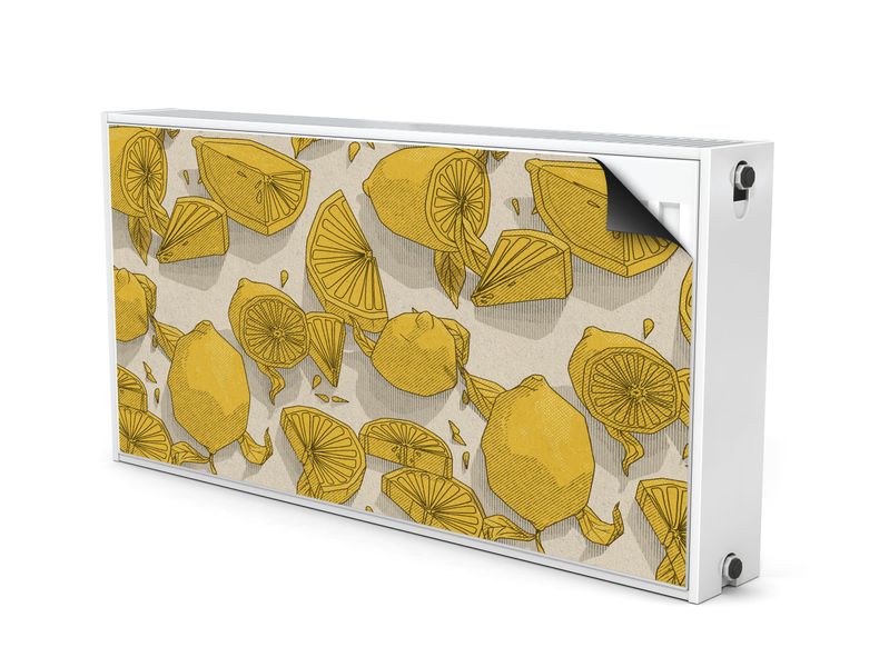 Osłona MAGNETYCZNA Na Grzejnik Wzór Cytryn Owoce Cytrusy 120cm x 60cm zdjęcie 2