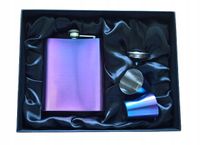 Piersiówka w Zestawie z Dwoma Kieliszkami Tęczowa